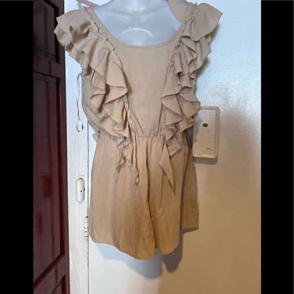 rampage dress suit ruffle one piece jumpsuit romper - Picture 1 of 5